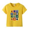 Camiseta de algodón de manga corta y cuello redondo para niños con estampado de dibujos animados para matar el tiempo, nueva camiseta de verano para niños, comercio exterior al por mayor