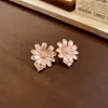 Pendientes de Perla con Goteo de Aceite Dulce Estilo Coreano con Diseño Exquisito y Sencillo, Pendientes de Nicho con un Toque de Lujo Ligero y Alta Gama