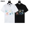 Psy Venta al por Mayor Marca Americana de Moda Cho Bun Camiseta Colorida Calavera Conejo Degradado Estampado de Letras Estilo de Pareja Manga Corta Ny