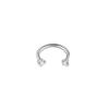 Acero inoxidable en forma de U circon herradura barra anillo para la nariz perforación del cuerpo humano joyería 8/10mm perforación transfronteriza venta al por mayor y al por menor