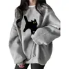 Moletom Feminino Cinza 2026 Novo Estilo Outono e Inverno, Forrado com Fleece e Espessado, Estilo Coreano Estilo Preguiçoso Jaqueta Oversized