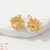 Accesorios de conjunto de dos piezas de flor de durazno, pieza de raíz de loto chapada en oro estilo antiguo, colgante de pez koi, accesorios para fabricante de pulseras y collares DIY