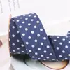 Fita de Jeans com Bolinhas Dupla Face Corte Reto Laço DIY Acessórios de Cabelo Roupa de Performance Gravata Acessórios para Cartola Fita