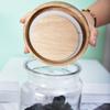 Frasco grande de vidrio de borosilicato sellado para el hogar, gran capacidad, tapa de bambú, frasco de cocina para almacenamiento de alimentos multigrano