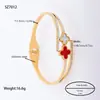 Joyería para Manos Europea y Americana Anillo Geométrico Corte de Línea Árbol de la Vida Diamante de Barro Incrustado Accesorios de Pulsera Pulsera de Acero de Titanio para Mujeres