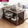 Mesa de Centro Pequeña para Sala de Estar, Mini Mesa Cuadrada de Estilo Antiguo, Mesa de Esquina para Sofá con Patas de Madera Maciza, Mesa Cuadrada para Balcón