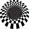 Tapete redondo de visão estéreo preto e branco, sala de estar, mesa de centro, sofá, cobertor, ilusão 3D, armadilha de carpete de vertigem, carpete Whirlpool