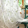 Nuevo producto de comercio exterior: Cortinas transparentes bordadas con enredaderas de primavera Shopee para sala de estar y balcón, cortinas transparentes bordadas terminadas, dropshipping TEMU