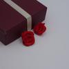 Flor de Rosa de Poliéster Hecha a Mano de 2 cm Flor Pequeña Hecha a Mano Flor de Cinta Flor de Rosa Pentagonal Accesorios para Joyería