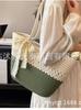 Bolsa de Cuerda de Algodón Bolsa Tejida de Paja Cuerda de Algodón Bolso de Mano de Cuerda de Algodón Bolso de Hombro Bolso de Playa Hueco Bolso Tote Bolsa Tejida Arcoíris