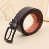 4.0CM nuevo cinturón popular para hombre con hebilla de pin negra de PU microfibra resistente al desgarro imitación cuero fabricantes suministran cinturón antiguo