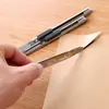 Cuchillo de Utilidad de Acero Inoxidable para Estudiantes, Cuchillo para Papel Tapiz, Sacapuntas, Cortador de Papel Tapiz, Hoja Metálica Deslizante, Cuchillo de Utilidad Seguro para Cortar Papel