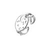Anillo Hueco de Estrella Luna Estilo Coreano para Mujer Dulce Creativo Combinable Cadena Corte Cruzado Gladiousness Anillo de Dedo