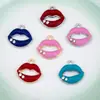 Pingente Exclusivo de Gota de Óleo Labial Cravejado com Diamantes para DIY, Acessórios Decorativos, Venda Direta de Fabricantes Transfronteiriços, Disponível para Atacado de Lote Misto
