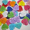 Etiqueta de amor de color, pintura, etiqueta de corazón en inglés, accesorios de joyería para hacer tú mismo, llavero, colgante, pieza de amor de doble cara