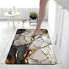Tapete de banheiro nórdico de mármore transfronteiriço, tapete absorvente de água de secagem rápida antiderrapante para box de chuveiro, tapete de piso de terra de diatomáceas resistente à sujeira e ao desgaste