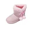 Botas de nieve para niños, unisex, forradas de polar, botas cortas, zapatos de algodón grandes, antideslizantes, de suela blanda, altura hasta la mitad de la pantorrilla, transpirables y cálidas, botas de algodón