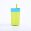 Copo de Café Multicolorido de Alta Aparência Transfronteiriço 12oz Termo de Aço Inoxidável 304 Copo com Canudo Compacto Portátil para Exterior