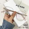 Óculos Danyang New Fashion Armação Oval para Mulheres T8859 Armação de Metal Retrô Preta para Miopia