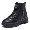 Botas de Mujer Estilo Británico Suela Gruesa Forradas de Borrego Botas Martin de Moda Versátiles Cálidas Botas de Piel para Mujer 2026 Nuevas Botas Cortas de Otoño e Invierno
