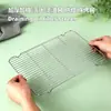 Malla de Acero Inoxidable para Barbacoa Rejilla de Alambre Rectangular Herramienta para Hornear Pan Estante para Escurrir y Drenar Aceite Rejilla Cuadrada