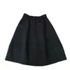 Falda Media de Lana Gris Oscuro para Mujer Primavera Otoño 2026 Nueva Falda de Paraguas Línea A de Longitud Media Falda Burbuja Inflada