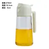 Dispensador de aceite de vidrio para rociar y verter, rociador de aceite de cocina, dispensador de aceite de oliva atomizado, botella de aceite en spray sin goteo