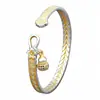 Pulseira Aberta Formato de Cabaça em Prata Pura 9999 com Cobre Pintado a Ouro para Mulheres, Estilo Chinês, Novo Estilo da Corte Chinesa, Pulseira de Prata de Luxo Leve, Presente para Mulheres