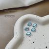 Queso de sal marina azul fondo puntiagudo Diamante Cristal Diamante color transparente gota de agua corazón torcido cuadrado mariposa huevo de paloma joyería para uñas