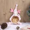 Boneco de neve retrátil transfronteiriço, boneco de neve velho, lantejoulas rosa, decoração de janela decorativa de Natal