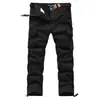 Macacão Novo de Primavera e Outono Masculino Solto Plus Size Reta Casual Calças de Trabalho com Vários Bolsos Marca da Moda Calças de Proteção para Homens