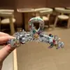 Pinza para el pelo de flor de cristal estilo coreano, disco para la parte trasera de la cabeza, clip para el pelo, sentido avanzado, lujo ligero, pinza de tiburón, clip grande de moda