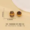 Materiales para manualidades DIY de abalorios hechos a mano estilo chino: Cuentas planas de malaquita chapadas en oro de plata 925, cuentas de nube, cuentas espaciadoras, colgantes para pulseras y accesorios