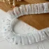 Fita de Gaze com Bolinhas Céu Estrelado Personalizada com Acabamento em Renda Acessórios Materiais DIY Feitos à Mão Roupas de Boneca Fita Decorativa Estrela de Cinco Pontas