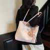 Bolso de Gran Capacidad para Mujer 2024 Nueva Llegada Corea del Sur Popular Retro Bolso de Hombro Textil Moderno Trabajo Viajero Bolso Tote
