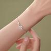 Pulsera Camelia Concha Plata Esterlina S925 Niñas Lujo Accesible Diseño Nicho Estilo Ins Nueva Joyería de Alta Gama