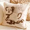 Almohada de cachorro de dibujos animados linda, funda de cojín para sofá, cojín decorativo para sala de estar, reposacabezas de cama, cojín para ventana de mirador, cojín lumbar, funda de almohada