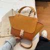 Nova Bolsa de Mão Matte 2026 para Mulheres com Alça de Corrente, Bolsa de Ombro Estilo Coreano, Bolsa Asa Color Blocking Moda Europeia e Americana