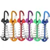 Clavos de Tierra en Forma de Espina de Pescado de Resorte Extendido para Tiendas de Campaña al Aire Libre, Clavos de Tierra de Madera con Forma de Paraguas para Fijar Cuerdas a Prueba de Viento de Toldos, Pasarelas