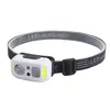 Linterna frontal Quanxin para exteriores transfronteriza, larga duración de la batería, sensor inteligente, iluminación portátil montada en la cabeza para correr, senderismo y pesca