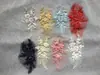 Um total de 11 cores de contas puras feitas à mão adesivos de flor de renda multicolorida flores de renda contas para unhas peças de flor de tecido de renda