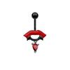 Europeo y Americano Transfronterizo Nuevo Acero Inoxidable Murciélago Piercing Joyería Zirconia Anillo para el Ombligo Invertido Botón para el Ombligo Amazon