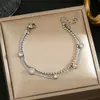 Pulsera de Acero de Titanio de Doble Capa con Números Romanos, Sencilla y Personalizada, Transfronteriza para Mujer, Pulsera de Moda Trendy Ins de Celebridad de Internet de Nicho