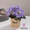 Hortensia Rosa Pequeño Bonsái Flores Artificiales Sala de Estar Estudio Flores Falsas Artificiales Decoración de Escritorio de Oficina Pequeños Adornos en Maceta