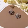 Pendientes y accesorios para el cabello de estilo coreano, frescos, únicos, súper de hadas, bola de cristal, flor, DIY, lujo ligero, alta gama, versátiles para el día a día