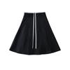 Falda plisada de cintura alta con forma de A y cordón en contraste informal estilo universitario francés de verano 1477-24