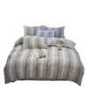 Juego de Cama de Cuatro Piezas de Tejido Waffle 100% Algodón, Juego de Tres Piezas de Sábana, Funda Nórdica y Sábana Ajustable de Algodón Puro, Estilo para Todas las Estaciones, Nuevo Estilo 2025