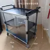 Carro de servicio para hotel, carrito pequeño para colocar platos, carro grande de plástico para entrega de alimentos, carrito de mano para restaurante, estante de almacenamiento multicapa