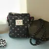 Nova Bolsa Pequena Fofa Pelúcia Arco-Íris Bolinhas Tendência, Bolsa de Ombro Transversal Rosa, Bolsa de Mão para Compras