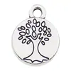 Colgante de Aleación de Plata Antigua Árbol de Hojas Serie Árbol de la Vida Accesorios para Joyería para Hacer Pulseras y Collares con Cuentas
